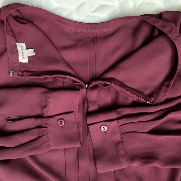 Cremieux Burgundy Blouse NEW without tags - Picture 3 of 3